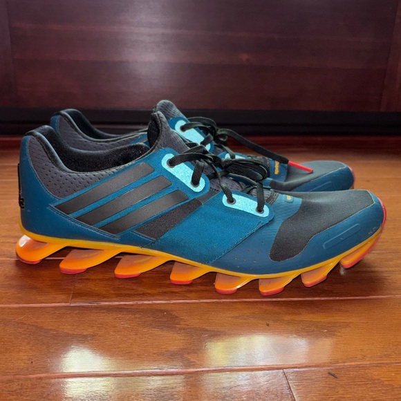 Adidas Springblade Men’s 11.5 GUC Hard to find color way Teal/Orange/Red - Picture 6 of 16